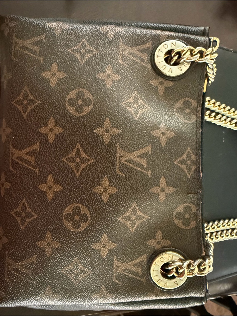 Louis Vuitton Monogram Surene BB Bag with Gold Chain Straps - Picture 6 of 13